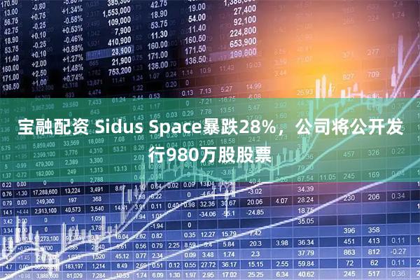 宝融配资 Sidus Space暴跌28%，公司将公开发行980万股股票