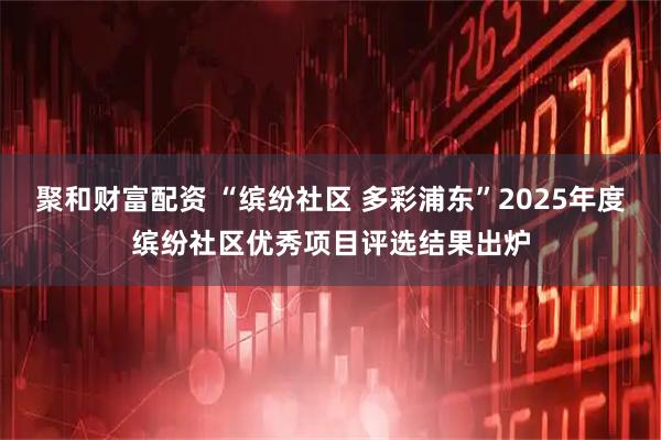 聚和财富配资 “缤纷社区 多彩浦东”2025年度缤纷社区优秀项目评选结果出炉